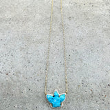 Eagle Turquoise & Pave Necklace