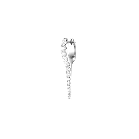 Long Spike Lucy Pave Hoop Earring