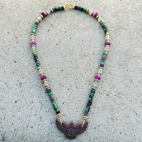 Ruby Ziosite Original Phoenix Necklace