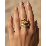 Ophira Snake Amethyst Adjustable Ring