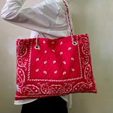 Baby Blue Tiffany Bandana Tote Bag