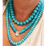 Turquoise Medium Faceted Alerte à la Goulette Necklace