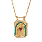 Enamel Scapular on Chain Necklace