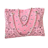 Baby Pink Bandana Tote Bag