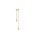 Pave Arch 2 Dangling Chain Stud Earring