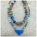 Blue Chalcedony Phoenix Necklace