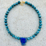 Bagheera Jasper Lapis Necklace