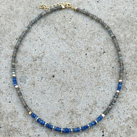 Leo Sapphires & Labradorite Necklace