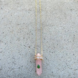 Castle Rose Quartz Necklace