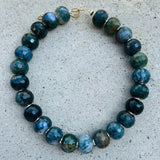 Faceted Mrs Atias Moss Agate Necklace