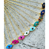 Dandrit Opal Green Onyx Gem Eye Necklace