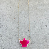 Eagle Queen Chalcedony & Pave Necklace