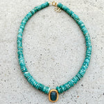 Emma Aqua Opal & Labradorite Necklace