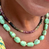 Chrysoprase Nuggets Necklace