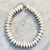 White Coral Cotton Biggie Necklace