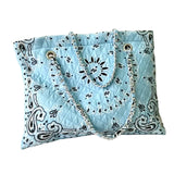 Baby Blue Tiffany Bandana Tote Bag