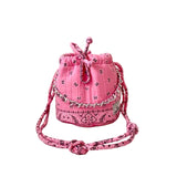 Pink Bandana Mini Bucket Bag