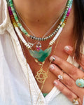 Magen David in Hamsa Vintage Style Filigree Chain Necklace
