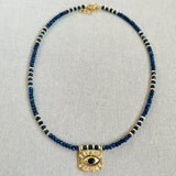 Dangling Square Lapis Necklace