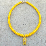 Salome Yellow Jade Fish Necklace