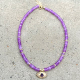 Jaipur Amethyst Eye Beaded Necklace