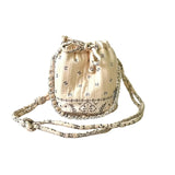 Cream Bandana Mini Bucket Bag