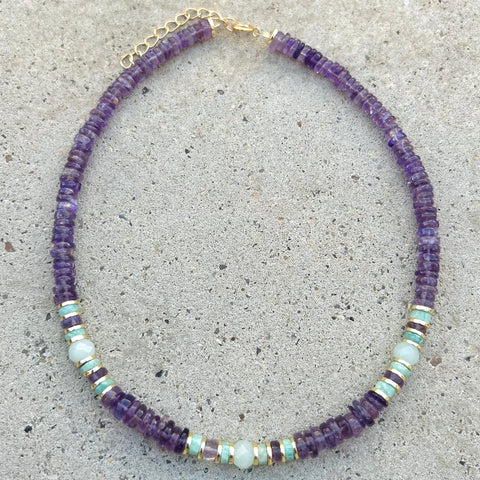 Ora Light Amethyst Beaded Necklace