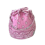 Baby Pink Bandana Bucket Bag
