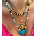 Turquoise Original Phoenix Beaded Necklace