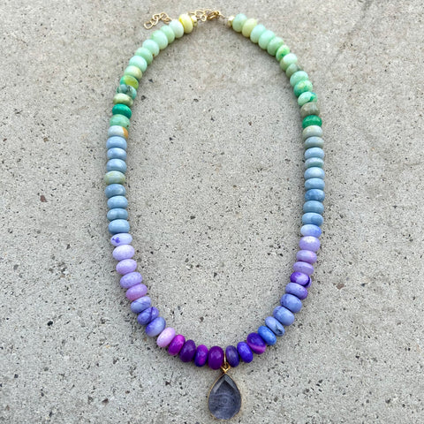 Drop Lavender Eye Copacabana Necklace