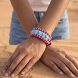 Meenakshi Turquoise Cherry Woven Bracelet