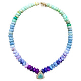 Big Liv Aqua Chalcedony & Opals Necklace