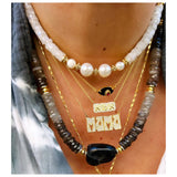 Sinay Dark Labradorite Beaded Necklace