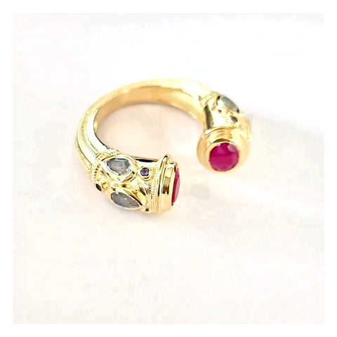 Ruby Red Taj Ring