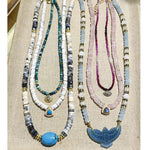 Sinay Dandrit Opal Turquoise Beaded Necklace