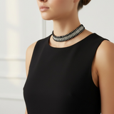 Eloise Black Woven Choker