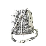 White Bandana Mini Bucket Bag