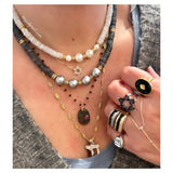 Diana 4 Pearls Labradorite Beaded Necklace