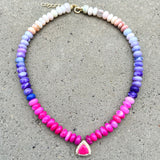 Big Queen Chalcedony & Opals Necklace