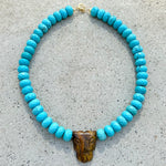Bagheera Tiger Eye Turquoise Necklace