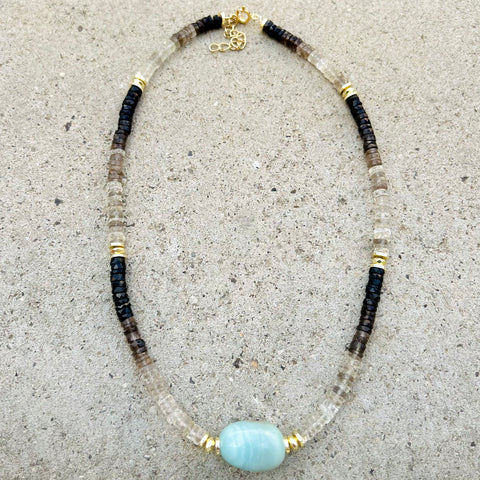 Sinay Smokey Quartz Beaded Necklace