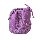 Lilac Bandana Bucket Bag