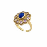 Orchid Lapis Adjustable Ring