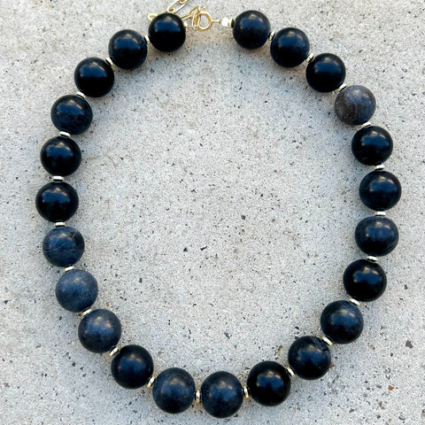 Black Mate Agate Biggie Necklace