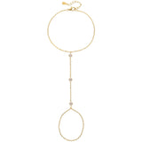 3 Scalloped Studs Handbracelet