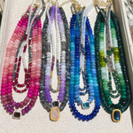 Multi Sapphires & Moonstone (Leo) Necklace