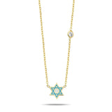 Enamel Magen David Necklace