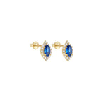 Marquise Pave Stud Earrings
