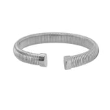 80's Style Silver Open Bracelet