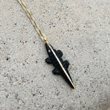 Black Onyx Crocodile Necklace